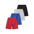 thumbnail image 2 of Fdqin Boys Shorts 4 Pcs Summer Cargo Elastic Waist Jogger Sports Athletic Short with Pocket Red Blue Grey Black 7-8 Years, 2 of 6