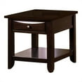 thumbnail image 1 of Furniture of America Bonner Transitional Wood 1-Drawer End Table in Espresso, 1 of 5