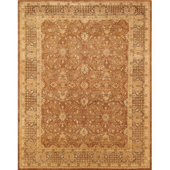 Pasargad Home P-FTS 6X9 Baku Collection Hand-Knotted Lamb's Wool Area Rug- 6 ft. 1 in.  X 9 ft. 3 in.