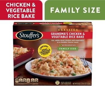 Stouffer's Grandma's Chicken and Vegetable Rice Bake Family Size Frozen Meal, 36 oz (Frozen)