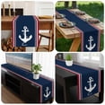 thumbnail image 6 of Navy Blue Red Stripe Table Runner 70 Inches Long, Coastal Nautical Anchor Farmhouse Kitchen Coffee Dining Table Decoration for Home Party Birthday Wedding Home Decor 13x70 Inches, 6 of 8