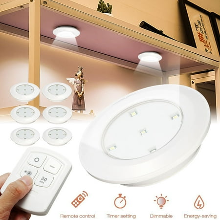 Aimeeli 6pcs Wireless Led Puck Lights With Remote Control Led