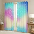thumbnail image 2 of Homewish Dreamy Starry Sky Curtains Pack of 2 (42x84 Each), Kawaii Moon Stars Print Curtains Blackout, Teens Kids Boys Girls Bedroom Curtains, Window Curtains Home Decor, 2 of 6