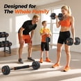 thumbnail image 3 of FED Fitness Adjustable Dumbbell Set,70lb Free Weight Set with Connector Bar,5 in 1 Workout Gear with Dumbbell,Kettlebell,Barbell,Push up Handle,Weight Plate,for Home Gym Fitness Exercise, 3 of 8