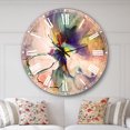 thumbnail image 2 of Designart 'Abstract Creative Blue Flower ' Modern wall clock, 2 of 6