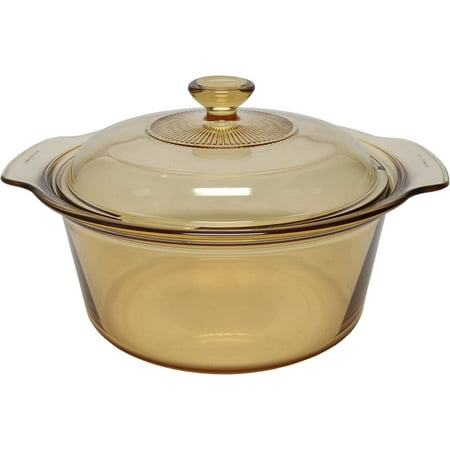 

HPJNB 3.5 L Dutch Oven Amber Glass Pot and V-33-C 3.5 Qt Lid Cover
