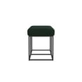 thumbnail image 5 of HomePop Theodore Metal & Faux Suede Bench, 42.5"W x 16"D x 19"H, Deep Forest Green/Black, 5 of 8