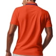 thumbnail image 4 of Men's Summer Polo Shirts Short Sleeve Solid Color Basic Golf Work Collared Shirts, L, 4 of 5