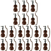 Mini Violin 18 Pcs Dollhouse Christmas Tree Musical Instrument Ornament Models Decor Supplies