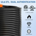thumbnail image 4 of Nilight 50 Amp100FT RV/EV Extension Cord 250V Heavy Duty 6/3+8/1 Gauge Pure Copper STW Wire UL ETL Listed 4 Prong 14-50P 14-50R 50F/50M Cable Suit for EV Charging RV Trailer Campers, 4 of 9