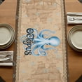 thumbnail image 5 of Table Runners 70 Inches Long Dress Scarves, Vintage Octopus Farmhouse Coffee/Dining/Kitchen Table Decor, Holiday Table Runner, Brown Nautical Anchor Bubbles Coastal 13x70 Inch, 5 of 9