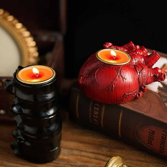 Halloween Decorations Candle Holders High-end Ornaments Black Spine White Candlestick Holders Horror Decorations Props Resin Slicone Mold Crafts Desktop Decorations Table Centerpiece Decor