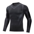thumbnail image 1 of Traje de fitness elástico para hombre, traje de baloncesto ajustado, traje de entrenamiento deportivo de manga larga para correr que absorbe la humedad, 1 of 5