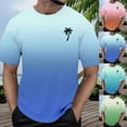 thumbnail image 2 of Kcolen T Shirts for Mens Solid Color Round Neck Athletic Tees Gym Workout Sweatshirt Soft Breathable Top Mens Fashion Outfits,Sky Blue, 2 of 5