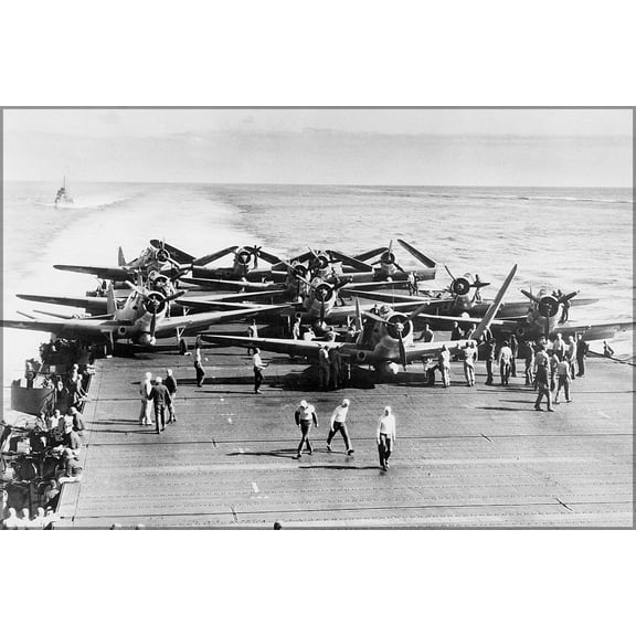 24"x36" Gallery Poster, TBD Devastator uss enterprise cv-6 battle of midway