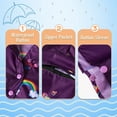 thumbnail image 4 of SaphiRose Lightweight Kids Rain Poncho Jacket Waterproof Outwear Rain Coat, 4 of 6