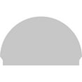 thumbnail image 5 of Ekena Millwork 48"W x 30-3/4"H x 2-3/4"P Half Round Smooth Architectural Grade PVC Combination Pediment, 5 of 7