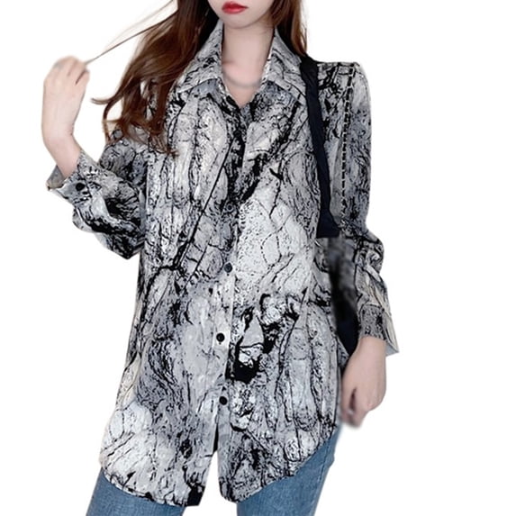 Women Casual Long Sleeve Shirt Loose Boyfriend Tops Summer Thin Sun Protection Jacket