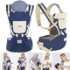 thumbnail image 1 of Portabebés ergonómico 9 en 1, portabebés para el estómago, portabebés para la espalda, 4 posiciones de transporte para recién nacidos, color azul oscuro, 1 of 5