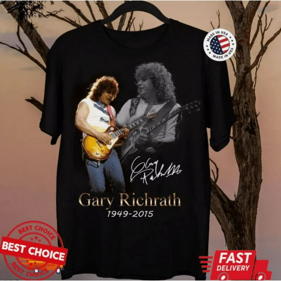 Gary Richrath Men Black T-Shirt S-5XL, Unisex Tshirt Short Sleeve