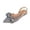 Black, variant on Wensltd Women's Striped Bow Detail Slingback Flats Pointed Toe Sandals For Casual Summer Daily Wear