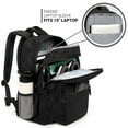 thumbnail image 4 of 22L Black Backpack For School College And Travel Waterproof bag Travel Backpack Laptop Backpack Hiking Backpack Lightweight Durable Polyester Bookbag, 4 of 9
