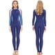 thumbnail image 3 of Traje de baño de una pieza para mujer, traje de surf de manga larga, pantalones nuevos, traje de buceo, traje de baño conservador, 3 of 5
