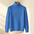 thumbnail image 4 of cocolona Solid Color Mock Neck Sweaters for Women Raglan Sleeve Basic Knit Sweater Fall Winter Warm Layer Sweater, 4 of 5