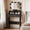 Small Black, variant on GALAXHERO Small Vanity Desk with Mirror, Makeup Tables with Drawer and Storage Shelves, Girls Dressing Table for Bedroom, Black