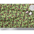thumbnail image 3 of Soimoi Green Cotton Duck Fabric Geometric & Rose Floral Print Fabric by the Yard 42 Inch Wide, 3 of 3