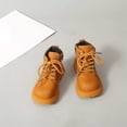 thumbnail image 5 of BRGZLK Kids Lace Up Ankle Boots 2026 Autumn Winter Round Toe No-Slip Comfort Casual Warm Snow Booties with Side Zipper Toddler Boys Girls Shoes for Outdoor Brown 3-3.5 Years, 5 of 8