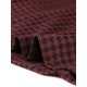 thumbnail image 5 of Blusa informal elegante de manga larga con cuello de gargantilla y estampado de pata de gallo para mujer Rojo Oscuro XS, 5 of 6