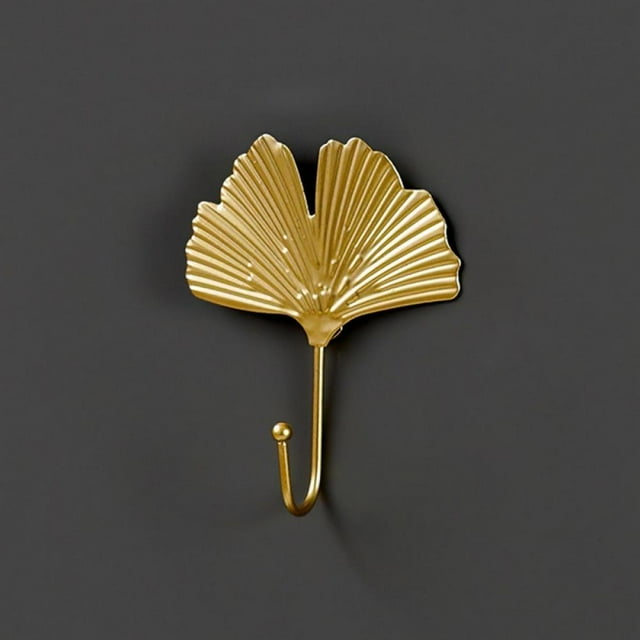 4Pcs Gold Decorative Wall Hooks,Gold Hooks for Hanging Keys, Hats and