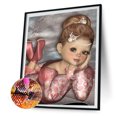 thumbnail image 1 of Cuadros Decorativos Pintura de diamantes 5D DIY ojos grandes niña taladro redondo completo imagen de diamantes de imitación Ehuebsd embutido en tela, 1 of 1