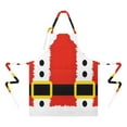 thumbnail image 2 of Red Christmas Santa Costume Apron-Garden Aprons for Women with Pockets-Cotton Linen Waterproof Kitchen Cooking Gardening Aprons Adjustable for Kitchen,Cooking,BBQ and Salon 32"x27", 2 of 7