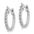 thumbnail image 2 of 14k White Gold Diamond Hinged Hoop Earring Mountings, 2 of 3
