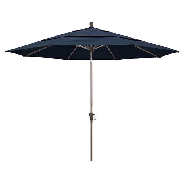 California Umbrella SDAU118900-48080-DWV Parasol de Marché Rond en Aluminium de 11 Pi, Sunbrella Spectrum Indigo