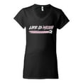 thumbnail image 2 of Wild Bobby Life Is Miami Soccer GOAT Sports Women Standard V-Neck Tee, Black, Small, 2 of 5