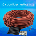 thumbnail image 4 of 12K HEAT 50M 12K 33Ω/M Carbon Fiber Heating Cable 3MM Floor Warming Wire High Temperature Silicone Heating Cable, 4 of 10