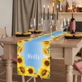 thumbnail image 2 of Table Runners 90 Inches Long Dress Scarves, Sunflowers Farmhouse Coffee/Dining/Kitchen Table Runner for Living Room, Yellow Summer Botanical Elegant Flowers 13x90 Inch, 2 of 9