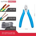 thumbnail image 2 of Flush Cutters 170 Wire Cutters 5 Inch Side Cutting Pliers Precision Cutter Tools Ultra Sharp Micro Wire Cutters for Cables Wires Zip Ties 3D Printing Electrical & Cut Needs, 2 of 7