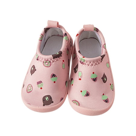

Gomelly First Walker Shoes Baby Girls Boys Slip On Sock Shoes First Walker Flats Soft Sole Sneakers Toddler Kids Sock Walking Shoes Pink Ice Cream 6.5C