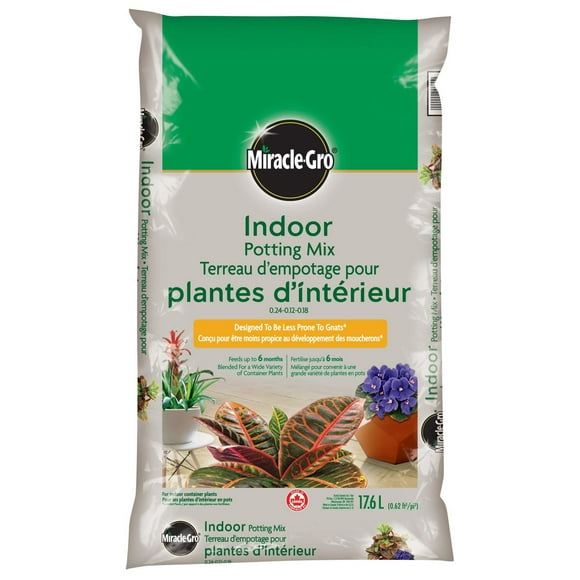 Miracle-Gro Indoor Potting Mix 17.6 L, 0.24-0.12-0.18 17.6 L