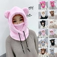 thumbnail image 2 of POINTERTECK Women Hat Solid Color Ear Autumn Winter Windproof Dome Cap for Riding, 2 of 10