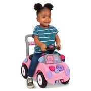Radio Flyer Creativity Car, 3 in 1 Push Walker & Ride-on with Interactive Features, Pink