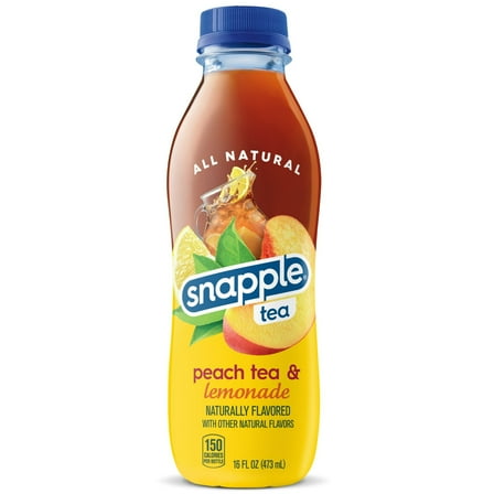 Snapple Peach Tea & Lemonade, 16 fl oz, 2 Pack Bottles