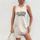 thumbnail image 3 of Vestido de Verano para Mujeres, Vestido de Cuello Redondo sin Mangas de Bolsillo de Impresión de Moda Casual Hecha de 95% Poliéster 5% Spandex para Primavera Verano, Vestido Sexy para Mujeres, 3 of 5
