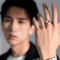 thumbnail image 3 of Skyrim-Anillo de Cruz hueca para hombre y mujer, sortija de compromiso de acero inoxidable, Supernatural, Jesús, joyería, regalos de aniversario, 2023, 3 of 4