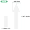 thumbnail image 3 of Uxcell Paquete de 6 Etiquetas Adhesivas de Flecha Impermeables de 12 x 4 pulgadas para Marcado de Paredes/Señal de Tráfico [Blanco], 3 of 6