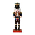 thumbnail image 1 of Adorno de Cascanueces de pie, artesanía, estatua de madera de 25 cm de alto, Cascanueces para Azul negro, 1 of 5